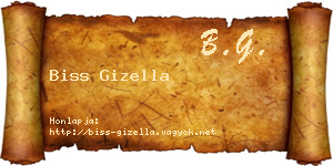 Biss Gizella névjegykártya