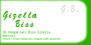 gizella biss business card